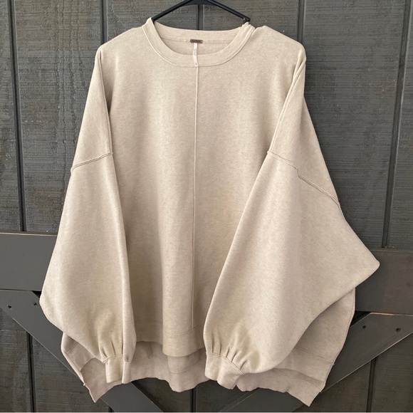 Free People Tops - Womans small Free People oversized sweatshirt.